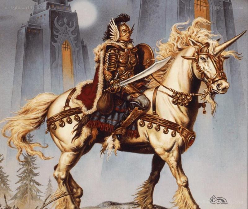 Knight on a unicorn