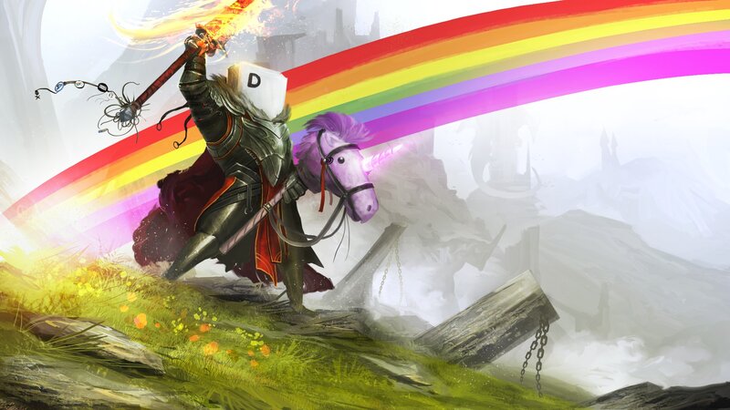 Knight on a Unicorn — Green