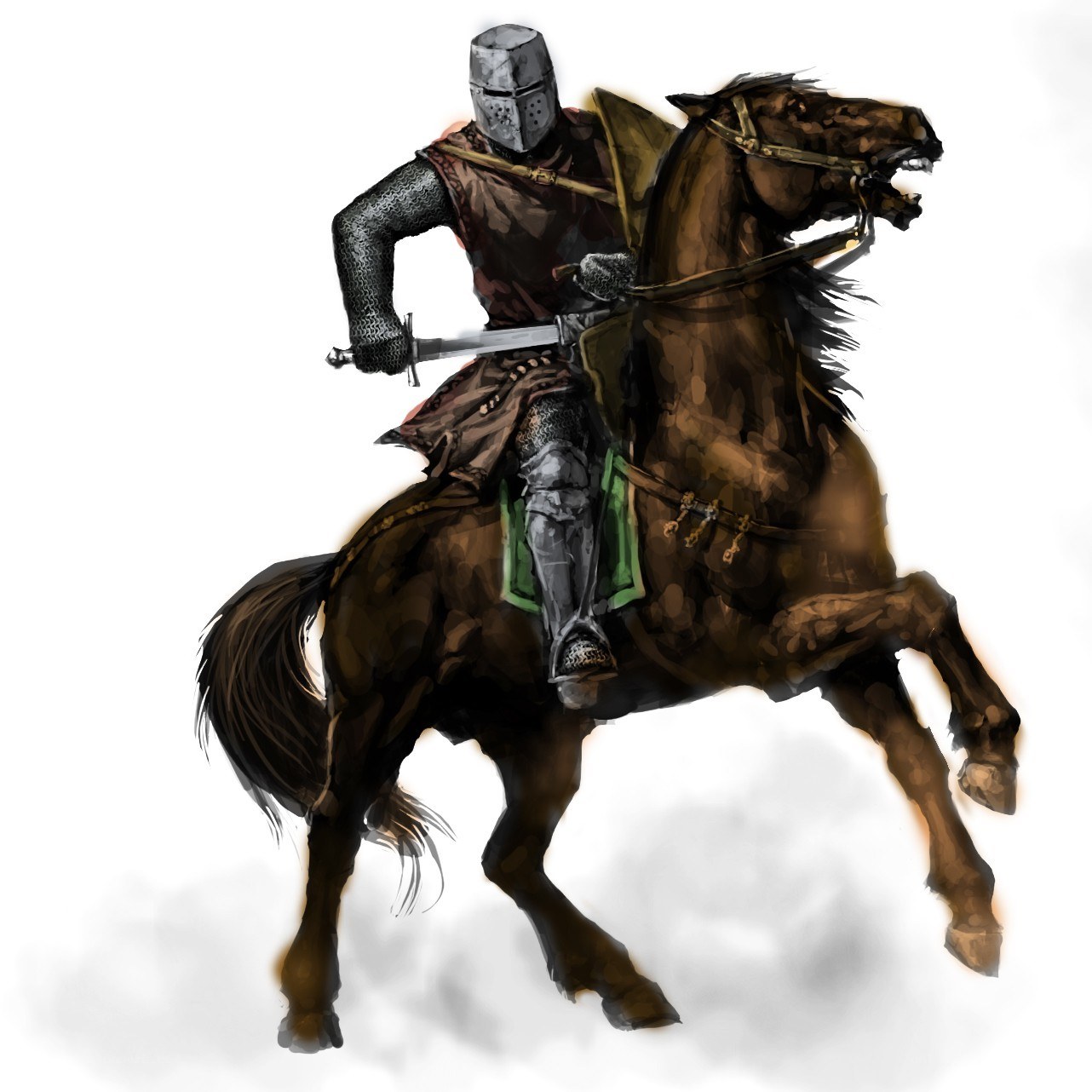 knight on a warhorse