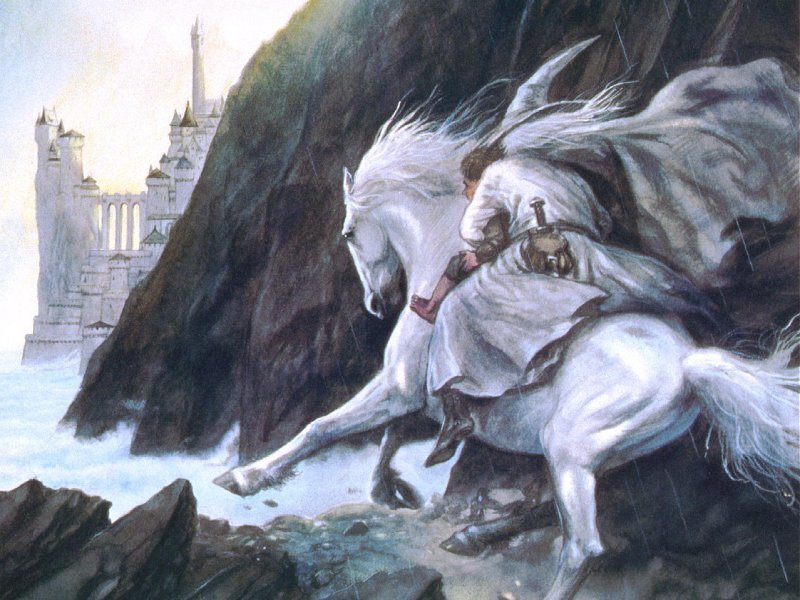 Knight on a white horse