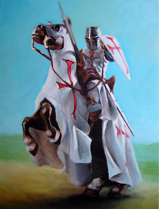 Knight on a white horse
