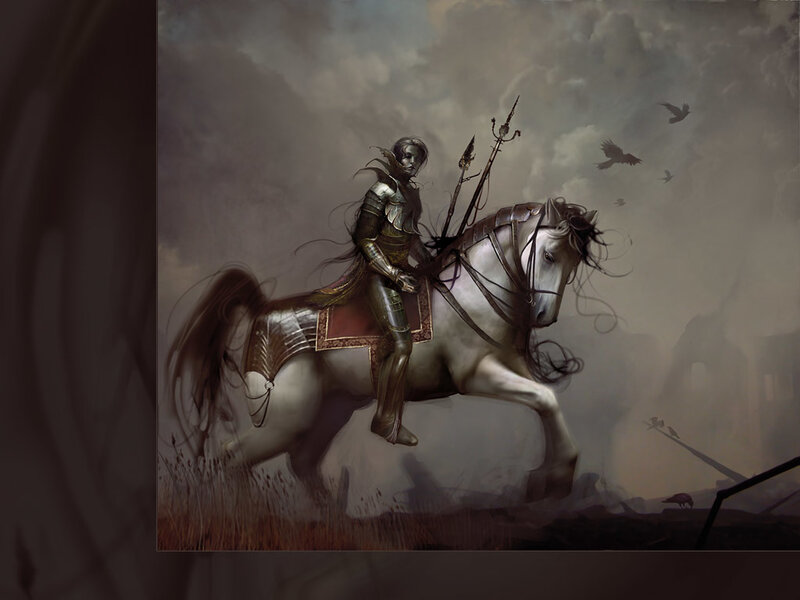 Knight on a white horse