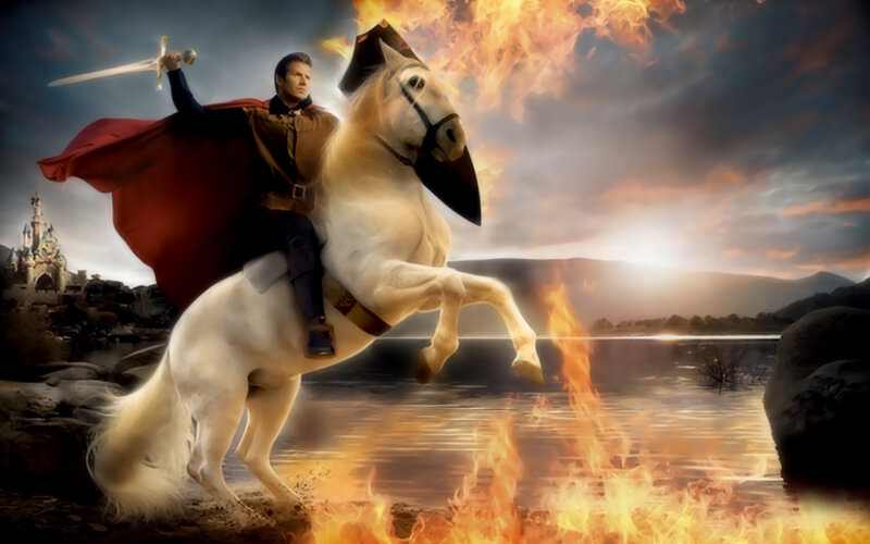 knight on a white horse