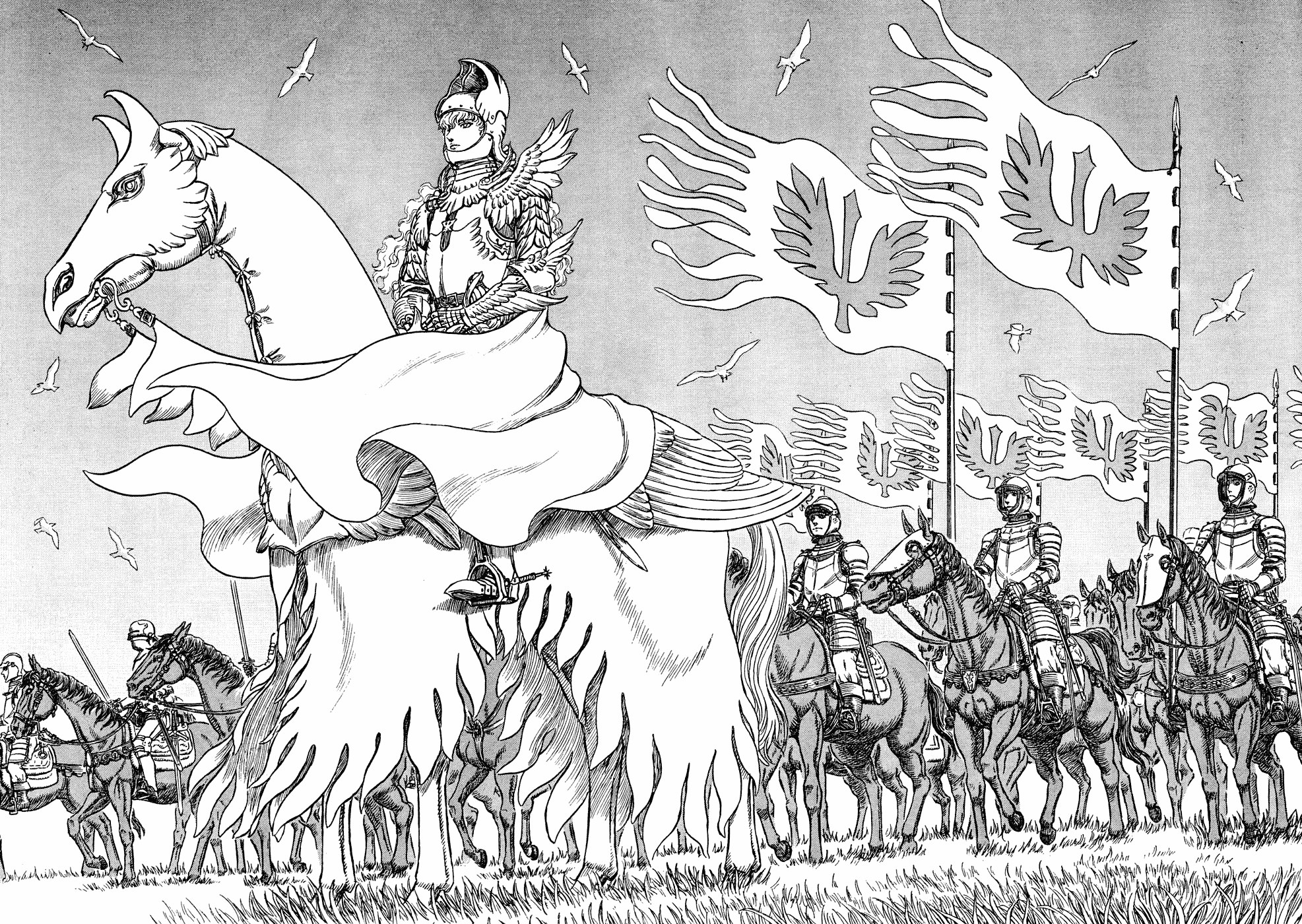 Knight on a winged horse