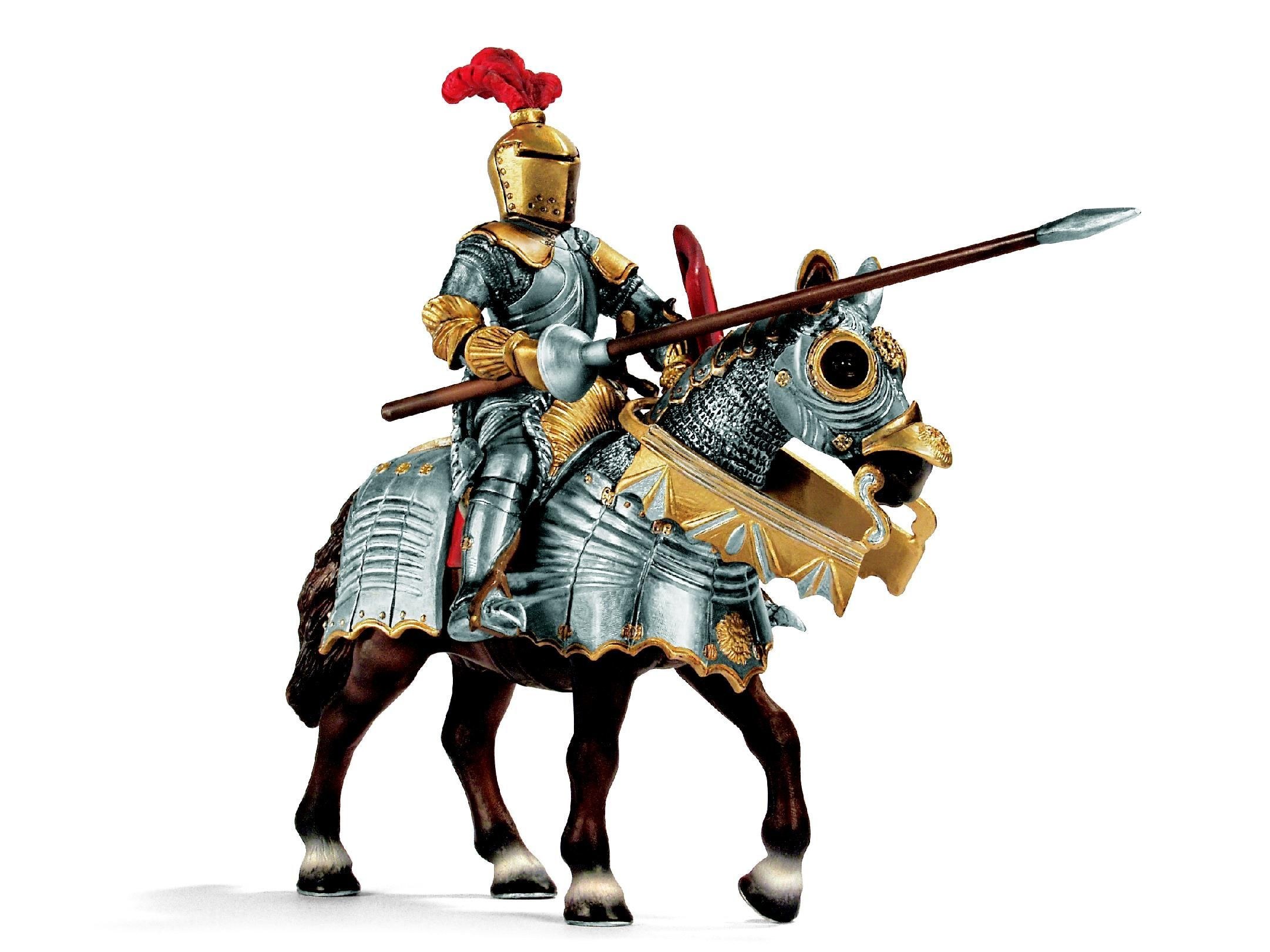 Knight on armored horse
