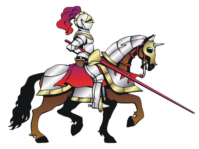 knight on armored horse