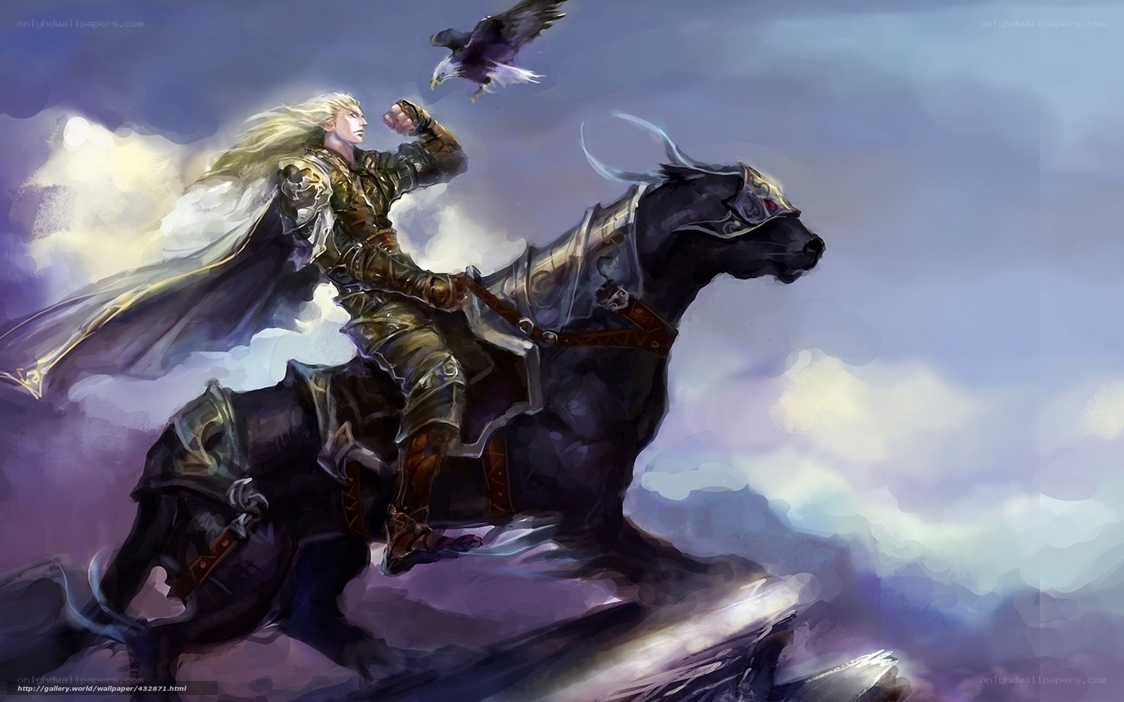 Knight on armored horse