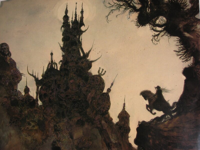 Knight on Horse — Brown, Dramatic, Night