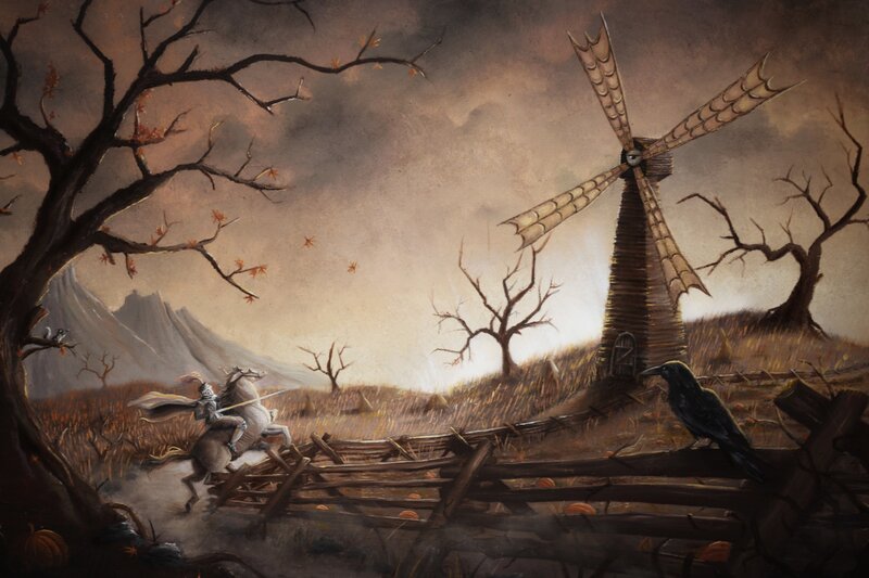 Knight on Horse — Brown, Dramatic