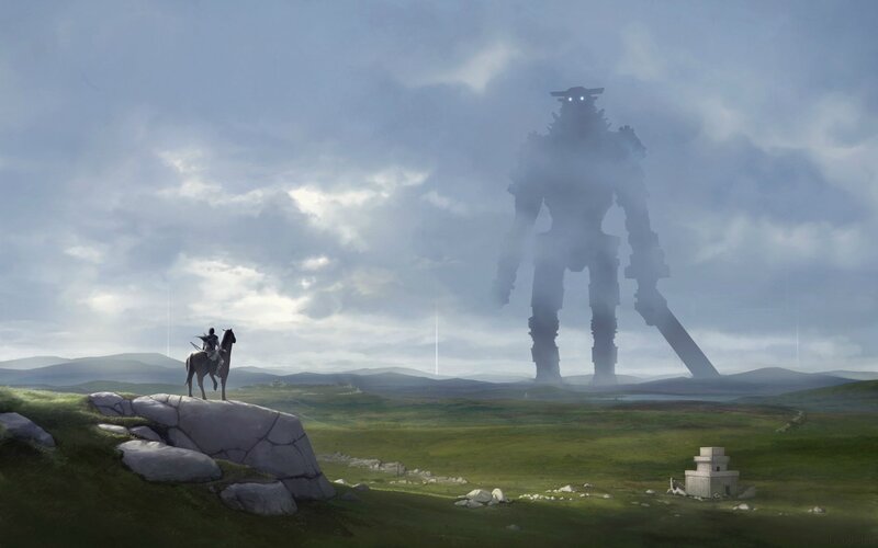 Knight on Horse Facing Giant — Green