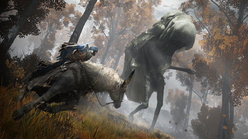 Knight on Horse Fighting Monster — Brown