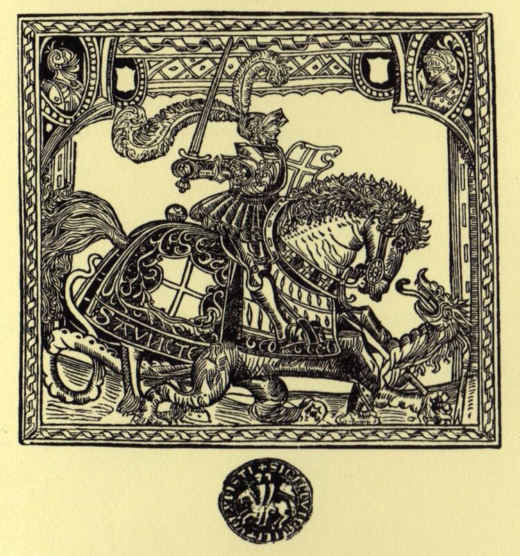 Knight on Horseback — Black, Dramatic, Illustration, Horse