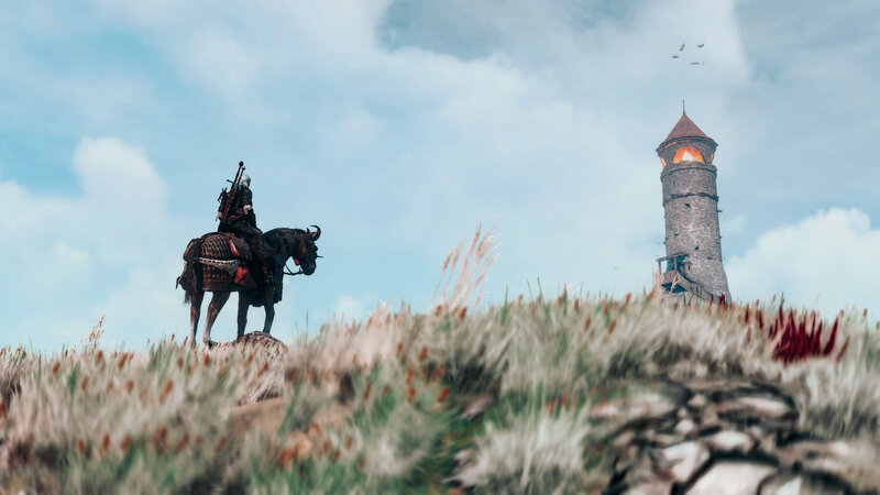 Knight on Horseback — Blue, Serene, Afternoon