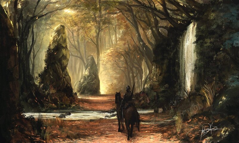 Knight on Horseback — Brown, Serene