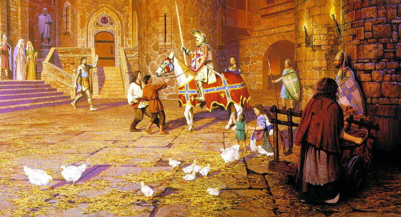 Knight on Horseback — Brown
