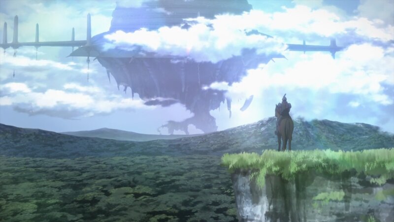 Knight on Horseback — Green, Dramatic, Afternoon, Anime