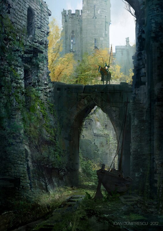 Knight on Horseback — Green, Dramatic, Autumn