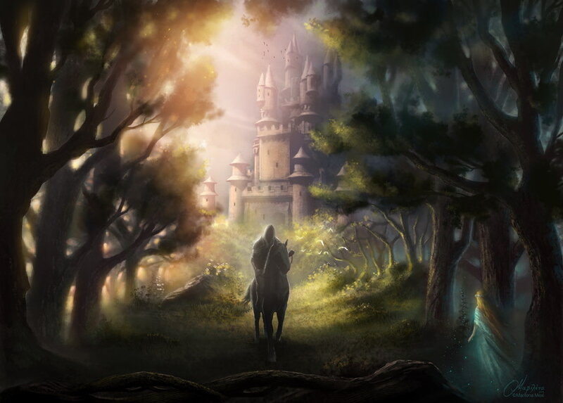 Knight on Horseback — Green, Mysterious