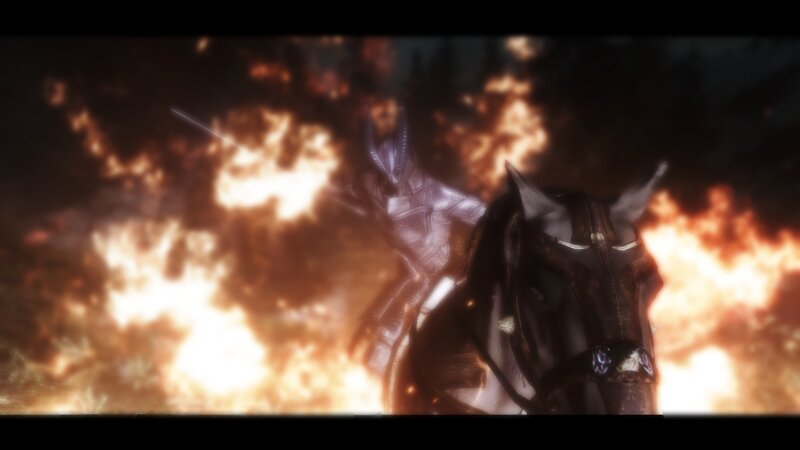 Knight on Horseback — Orange, Dramatic