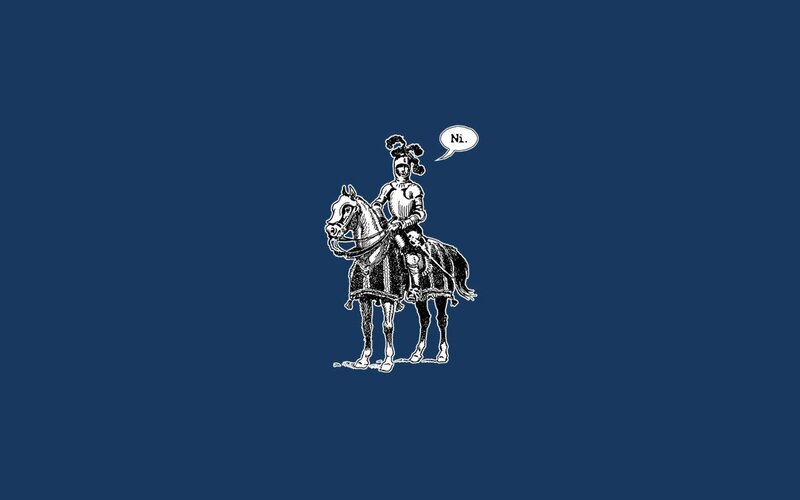 knight on horseback saying ni