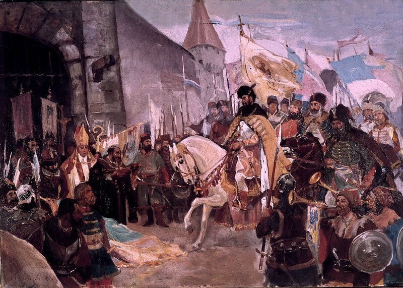 Knight on White Horse — Brown