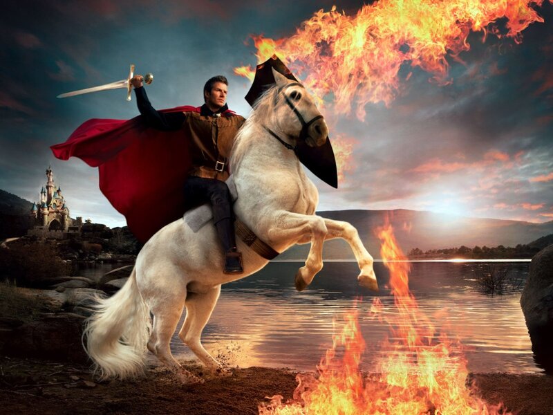 Knight on White Horse — Red