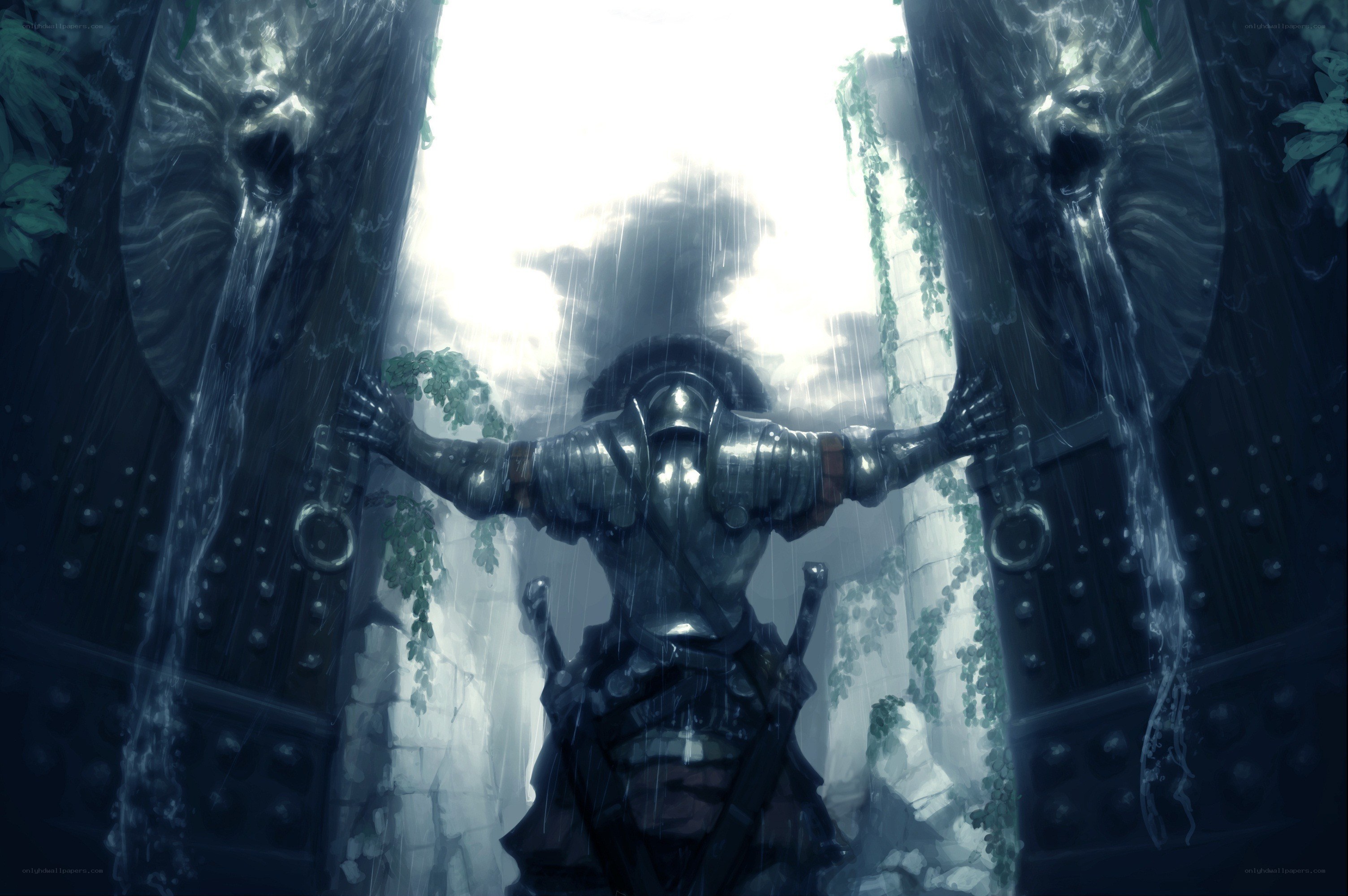 knight opening ancient gates