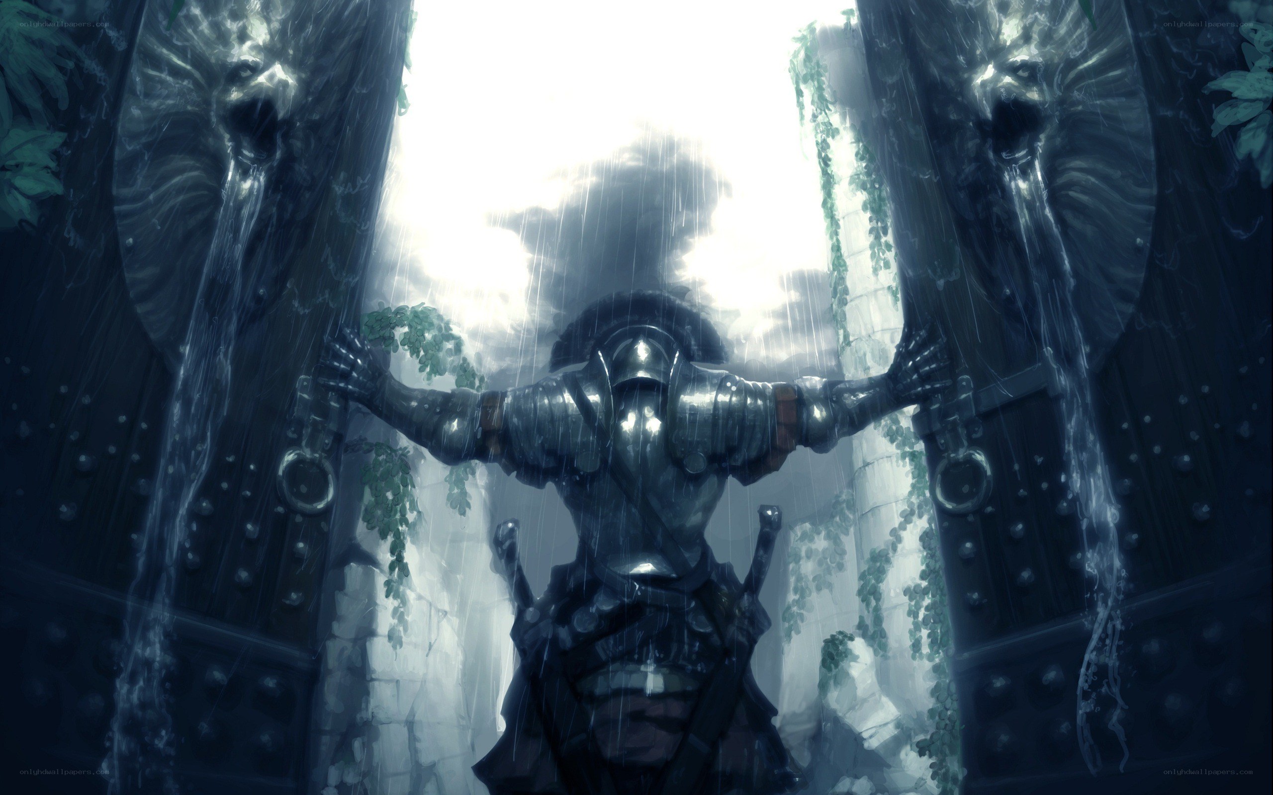 knight opening ancient gates