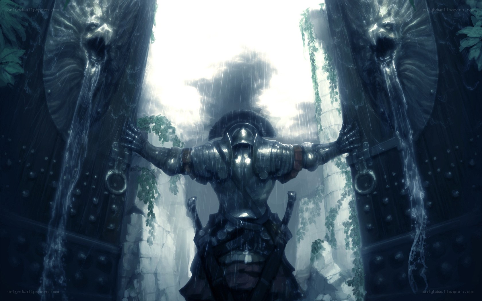 knight opening ancient gates
