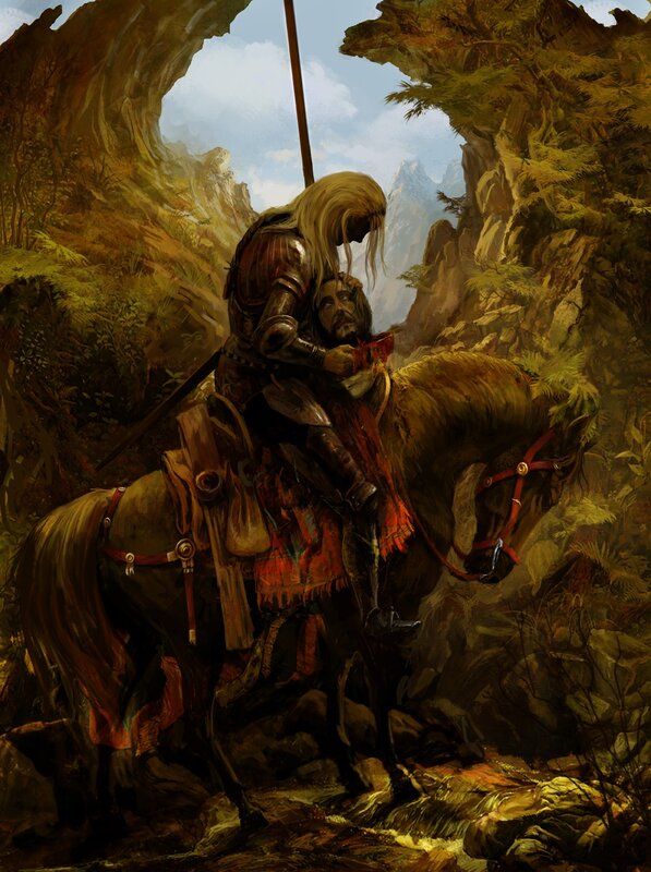 Knight rescues wounded comrade