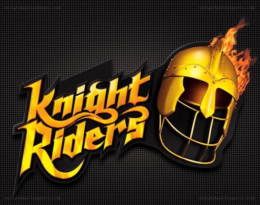 Knight Riders logo with helmet