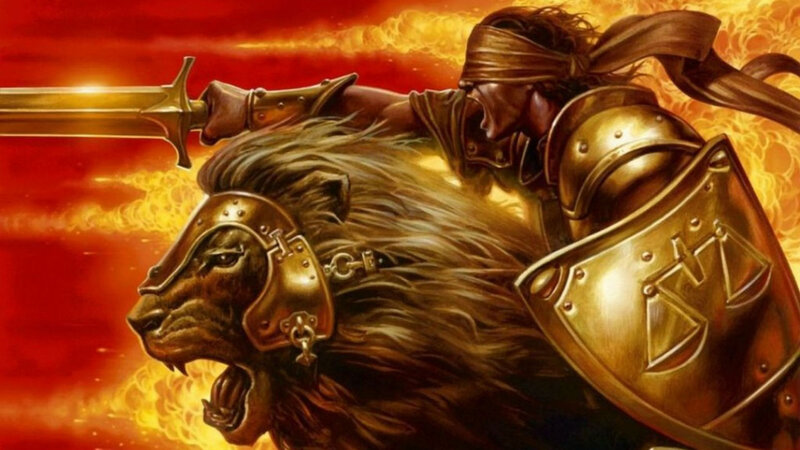 Knight Riding Lion