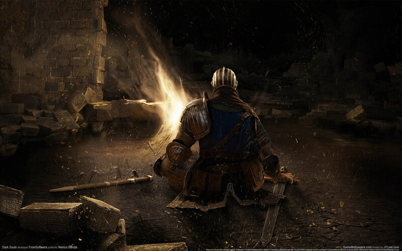 Knight Sitting by Fire