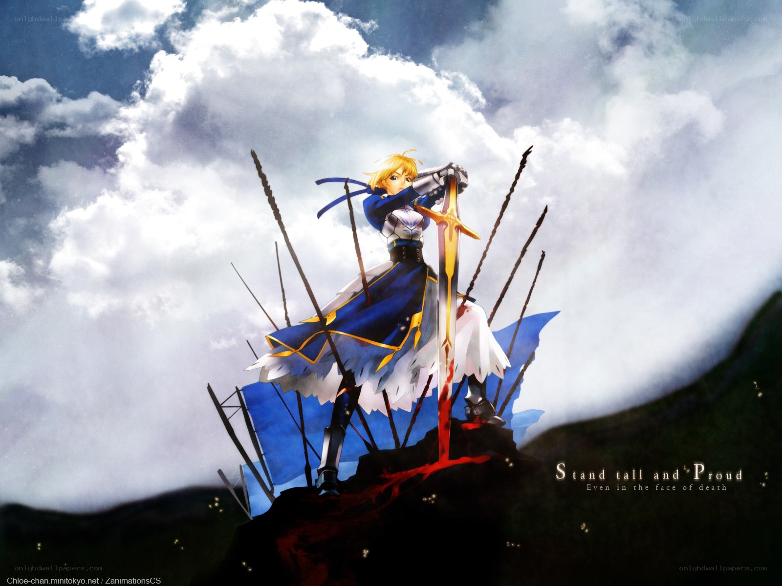Knight stands proudly with sword