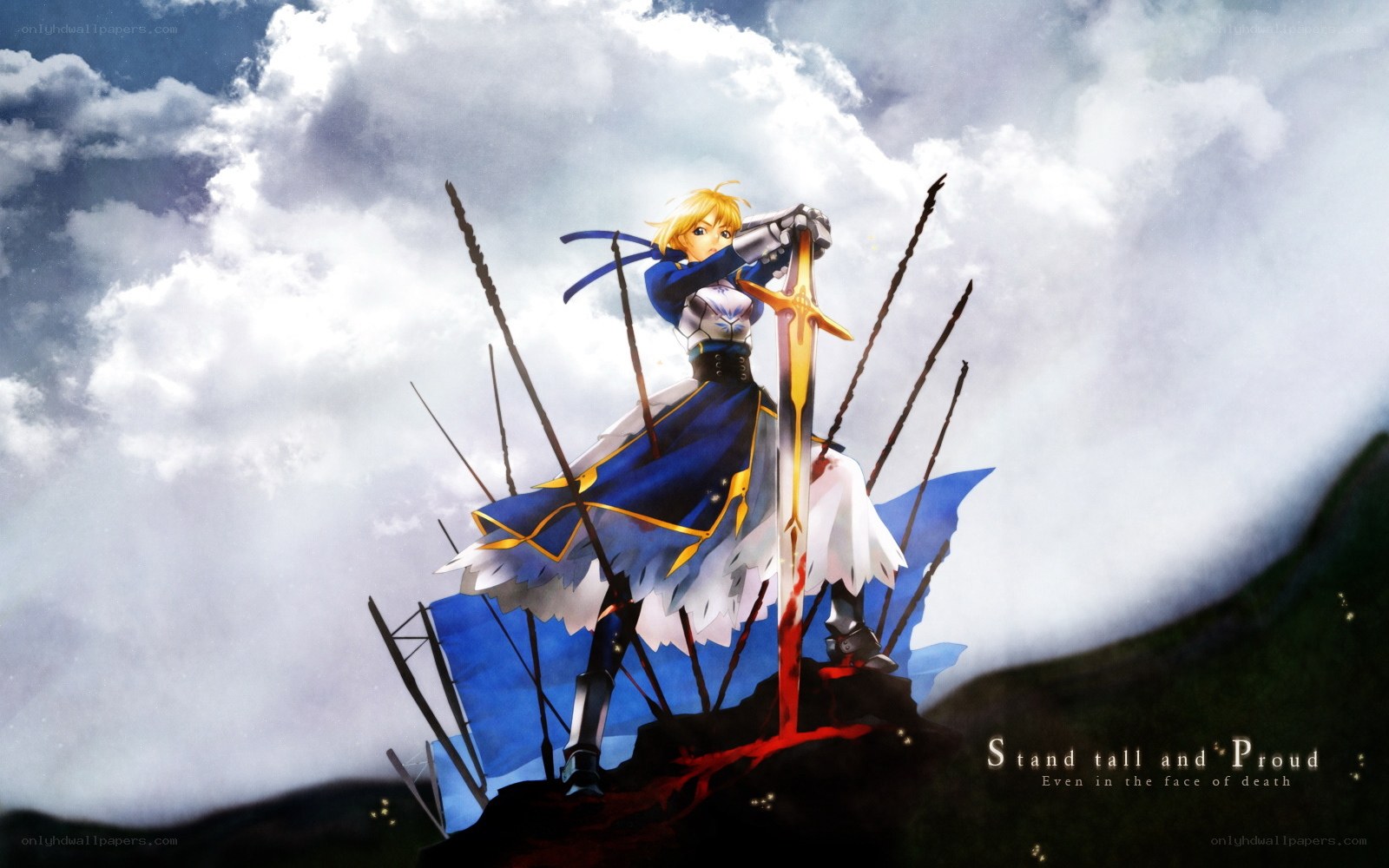 knight stands proudly with sword