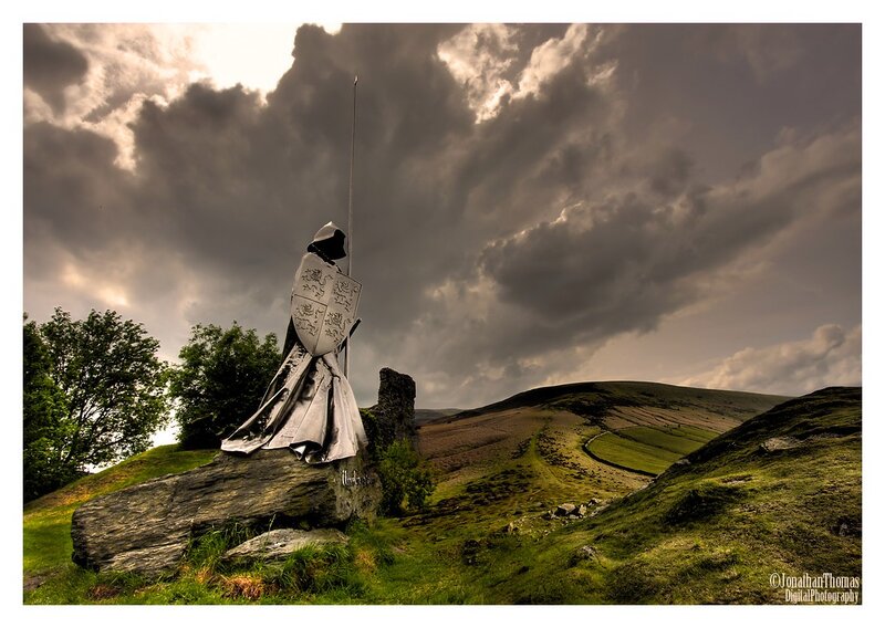 Knight statue on a hill