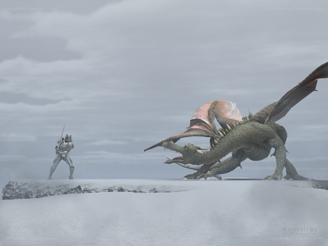 knight vs dragon battle