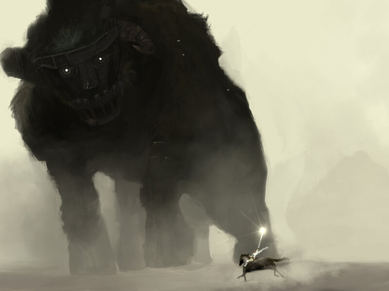Knight vs giant beast