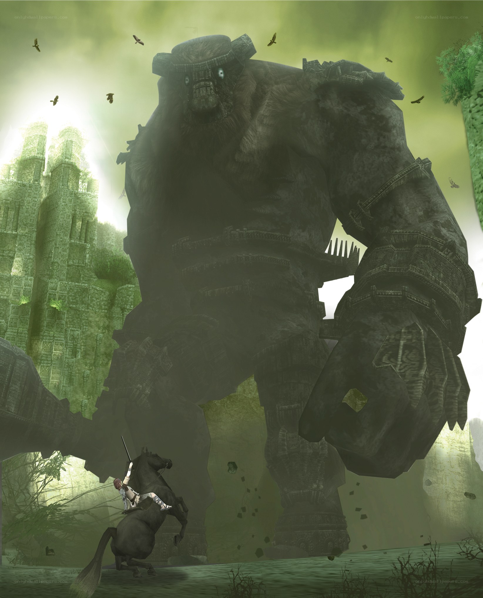 Knight vs giant monster