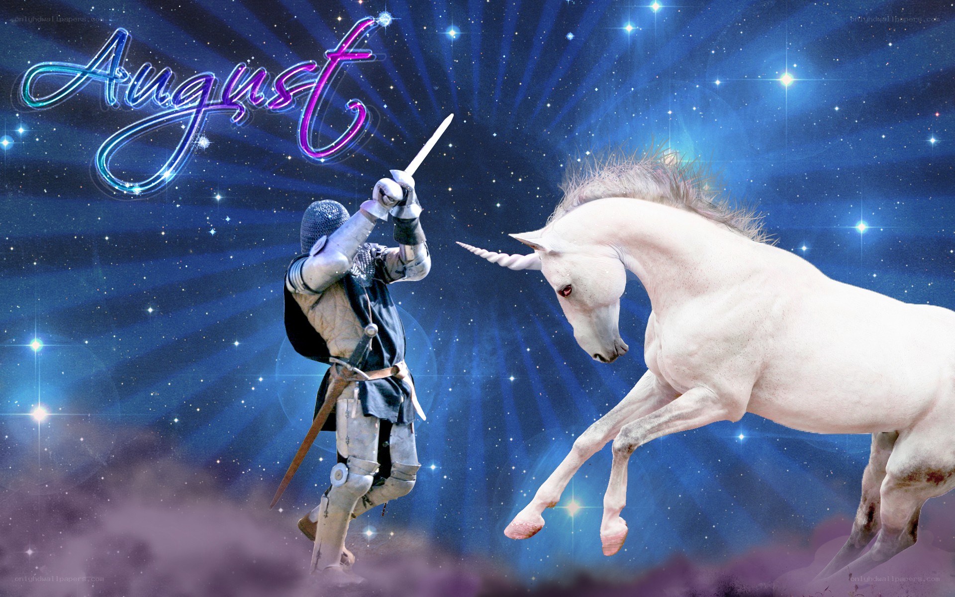 Knight vs unicorn in space