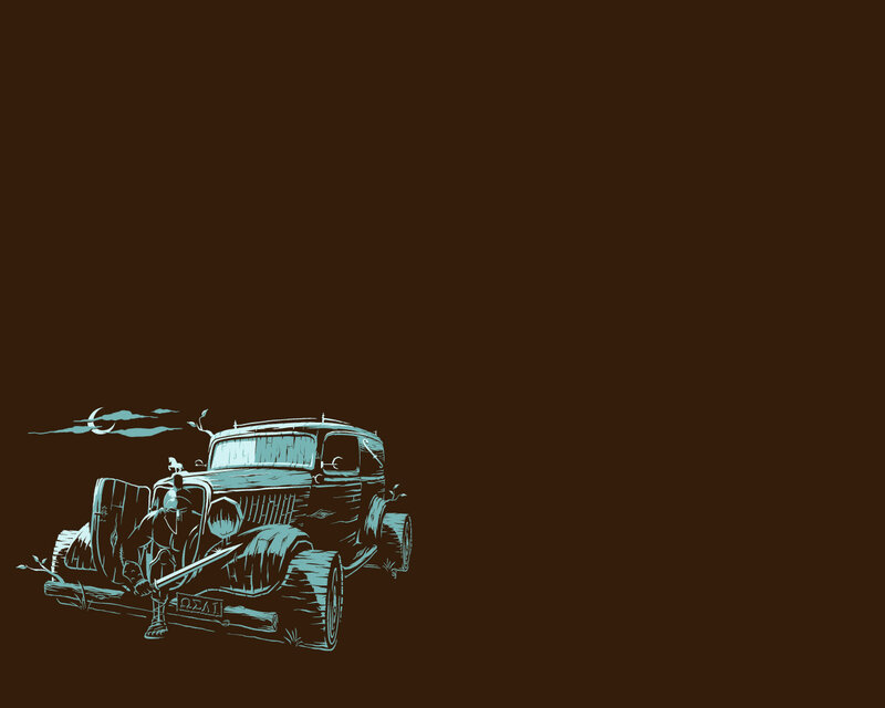 Knight with a car