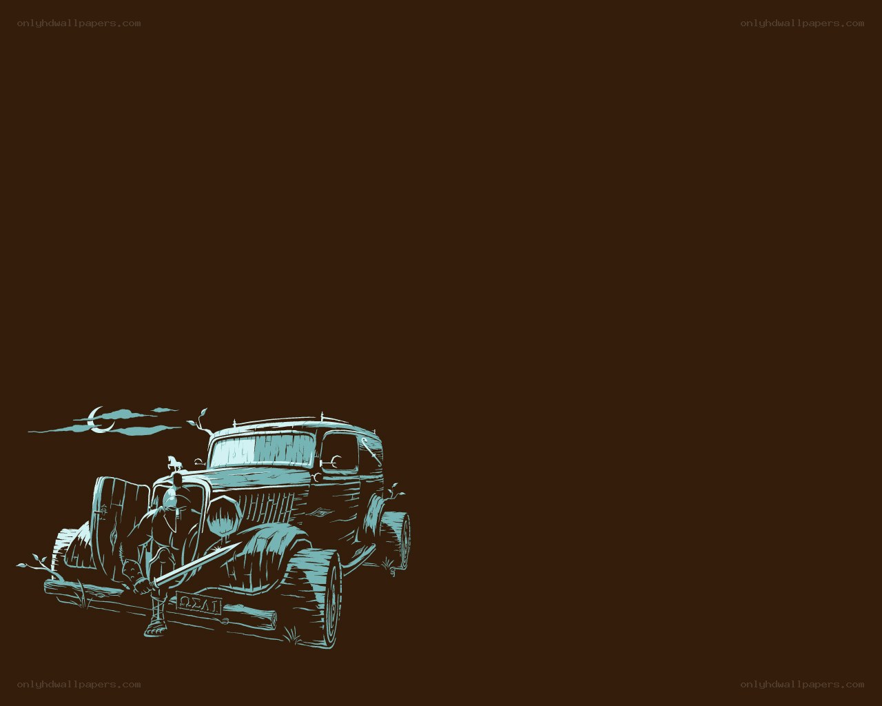 Knight with a car