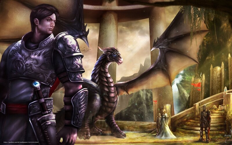 Knight with a Dragon — Brown