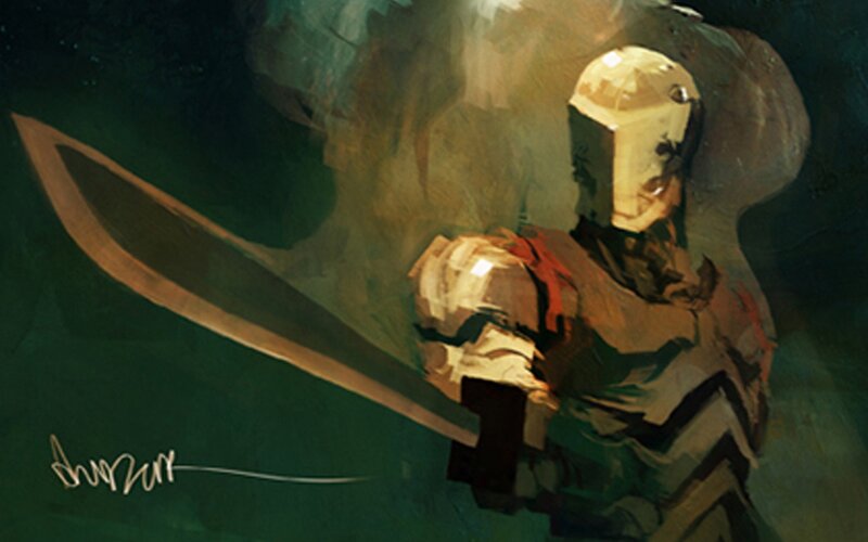 Knight with a large sword