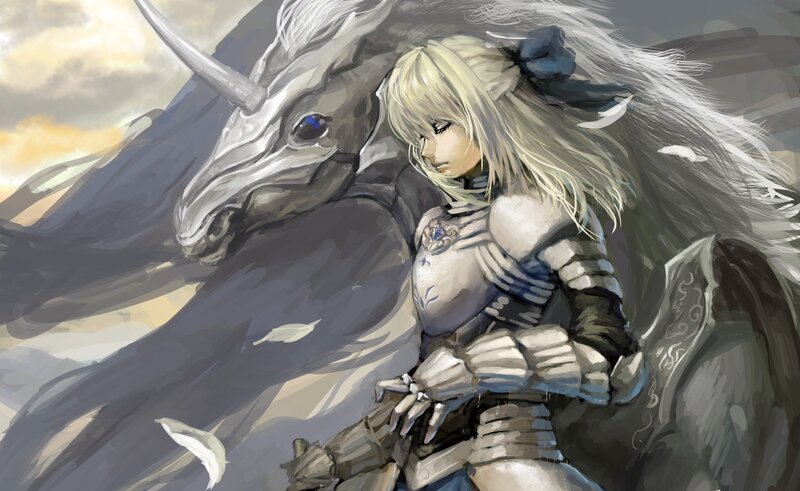 Knight with a unicorn