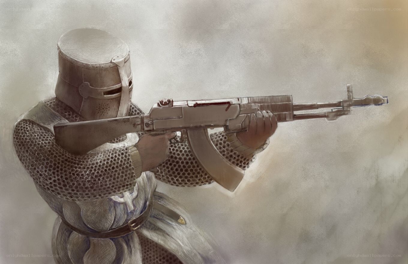 Knight with assault rifle