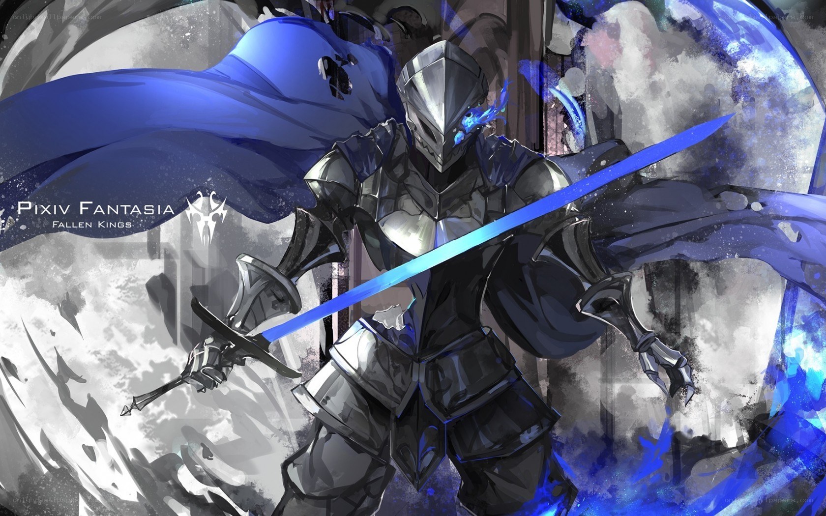 Knight with blue sword