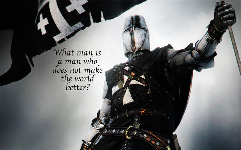 knight with flag