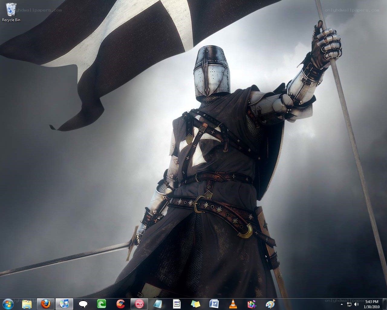 knight with flag desktop