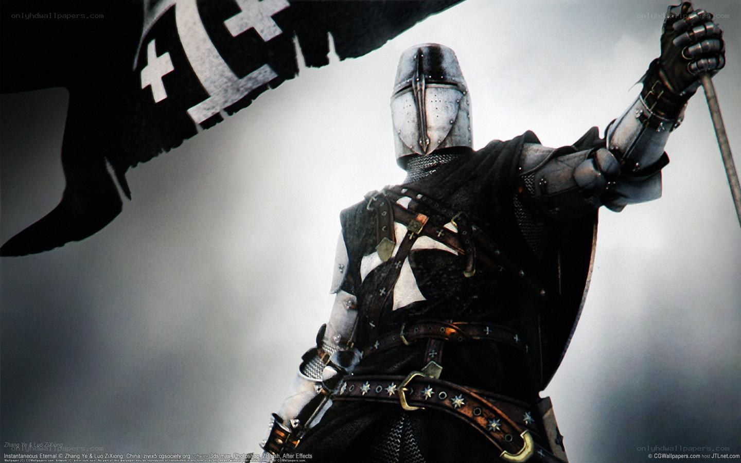 Knight with flag
